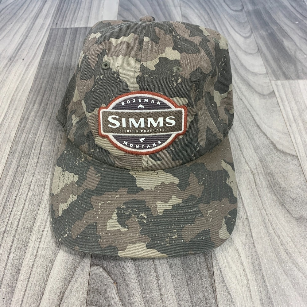SIMMS Fishing Hat Camouflage Snapback Men's Adjustable OSFM Cotton Cap